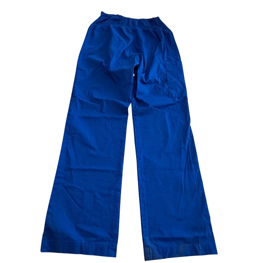 WonderWink WonderWORK Royal Blue Scrub Pants Womens Small Cargo Pocket Medical